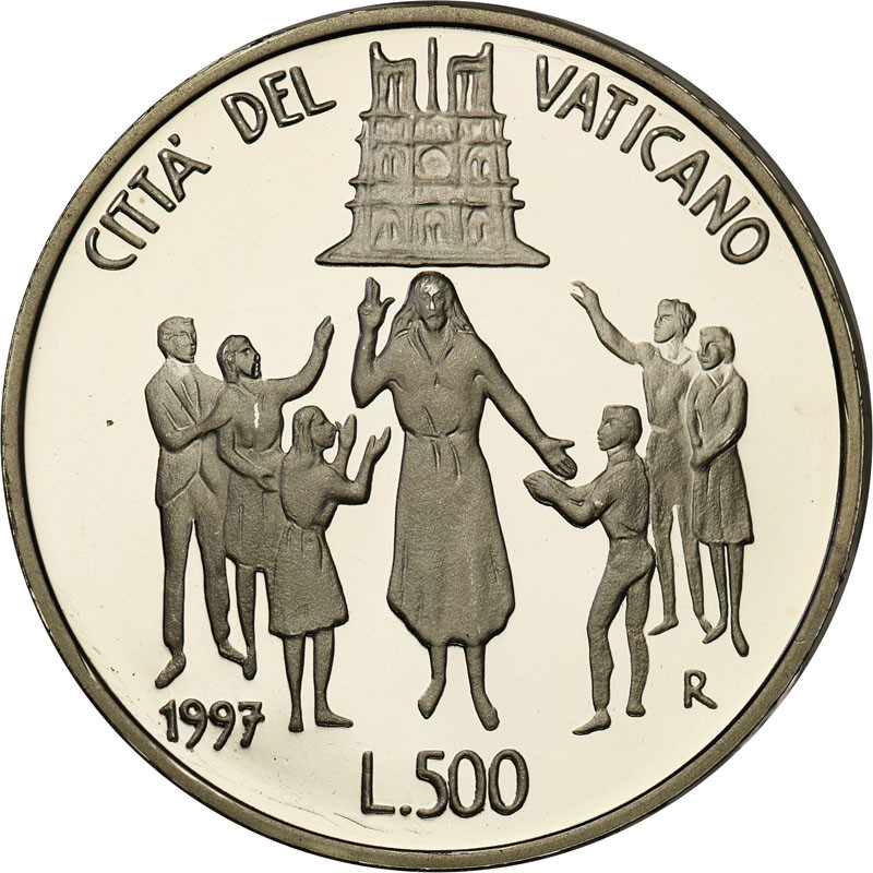 Watykan. 500 Lire 1997 - Jan Paweł II